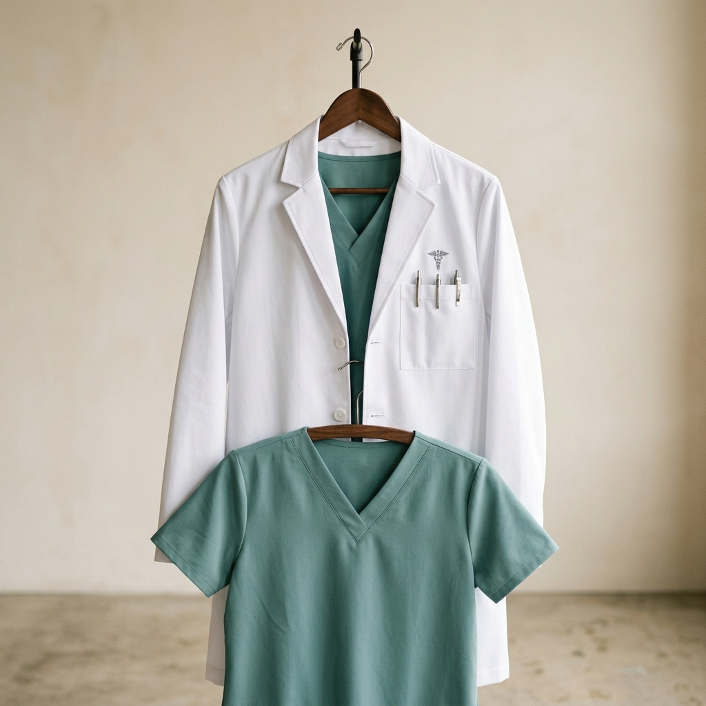 Jas laboratorium dokter dan scrub medis higienis